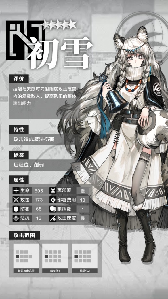 《明日方舟》五星辅助初雪介绍 喀兰圣女初雪属性技能