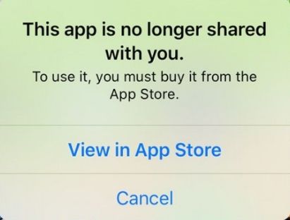 苹果app打不开提醒此应用不再与您共享怎么办？
