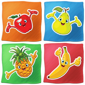 水果为孩子们的记忆游戏