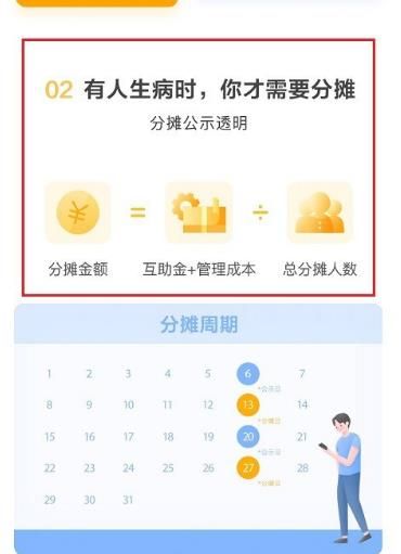 美团互助分摊金额怎么计算