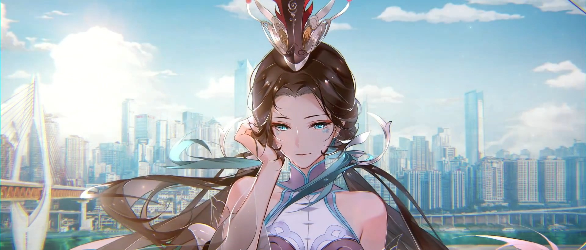 王者荣耀大乔白鹤梁神女高清壁纸：大乔白鹤梁神女皮肤预告片视频[多图]图片7