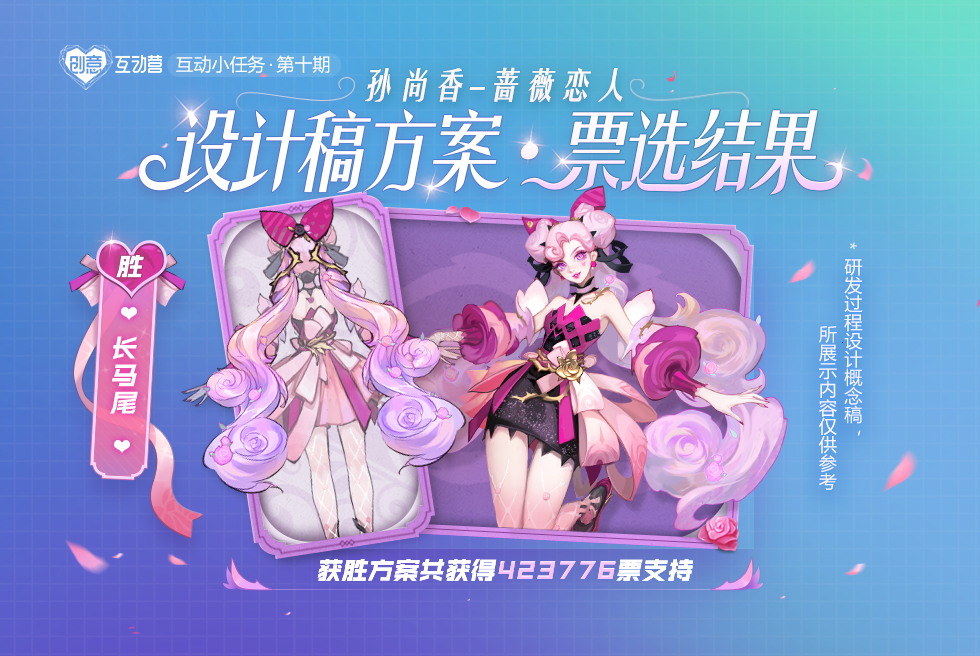 王者荣耀蔷薇恋人设计稿结果一览