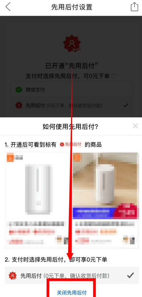 拼多多怎样取消先用后付款?拼多多取消先用后付款教程截图