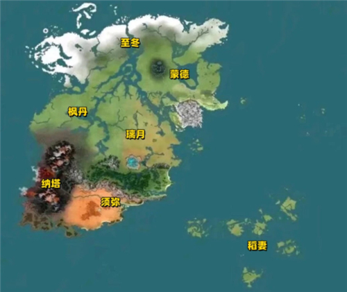 原神地图全貌图 七国地图曝光