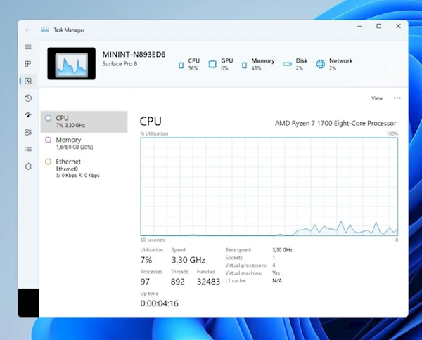 Win11 2022新版22538发布：微软留一手 焕然一新任务管理器来了