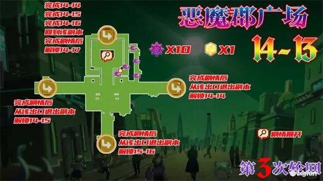 《坎公骑冠剑》14章恶魔郡全收集攻略